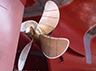 Installation of propeller on Global Prime, Oshima Shipbuilding, Japan